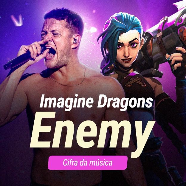 O cantor, Dan Reynolds. Cifra da música: Imagine Dragons, Enemy.
