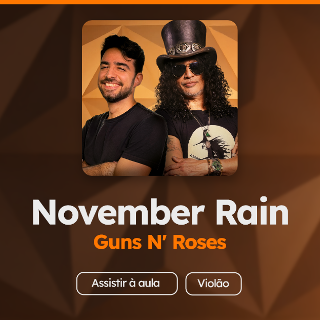 Confira a aula de violão da canção "November Rain", do Guns N' Roses