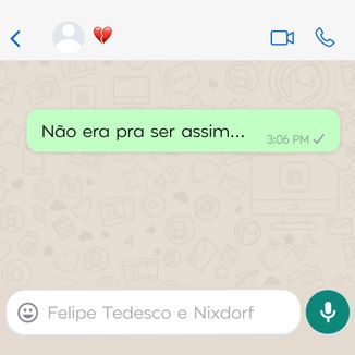 Foto da capa: Não era pra ser assim