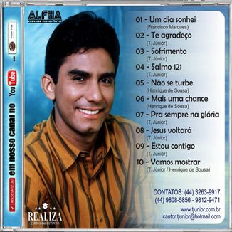 Foto da capa: CD_T.Júnior_Um dia sonhei_Vol.01