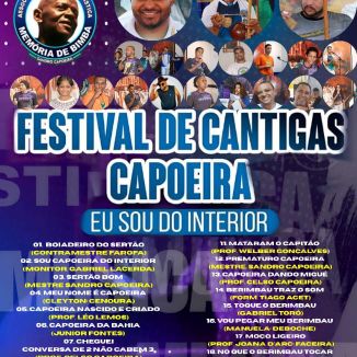 Foto da capa: Festival de Cantigas Capoeira eu sou do interior