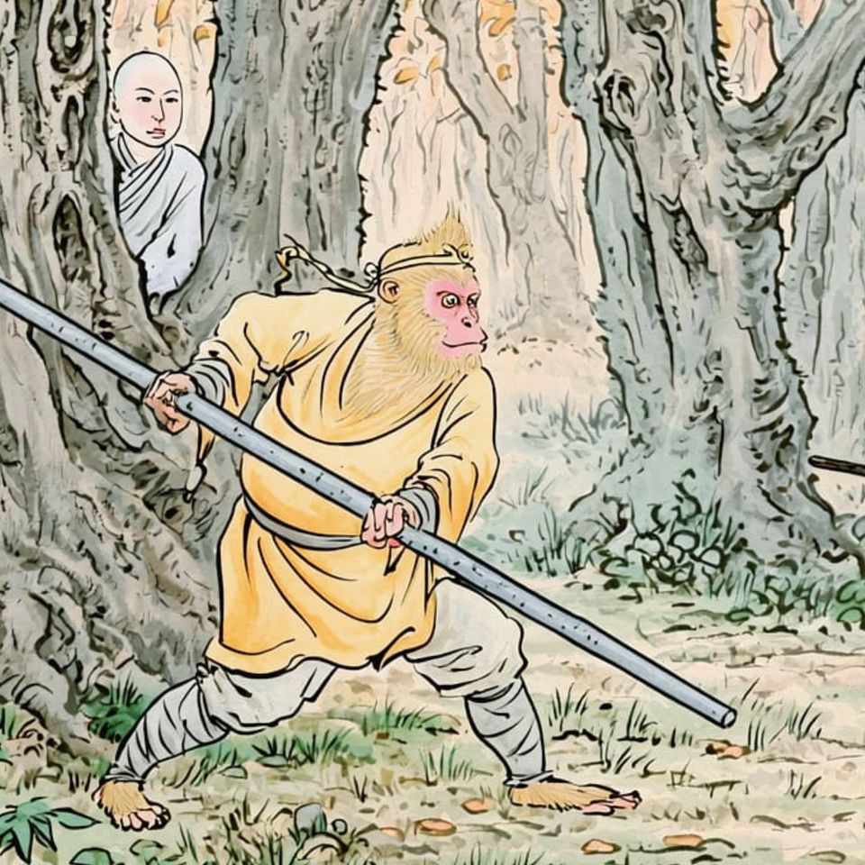 Journey to the West: The Monk Rescues the Monkey
